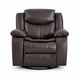 Rocker Recliner Chair With Manual Recline And 360° Swivel Base