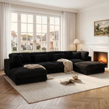 Upholstered Modular Sectional & Custom Configuration And Toss Pillows