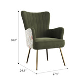 Accent Chair With Unique Print Fabric