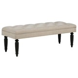 Upholstered Entryway Accent Bench - Beige