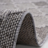 Guros - 8' X 10' Trellis Indoor / Outdoor Area Rug - White / Gray