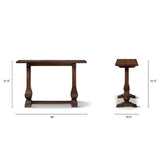 Whitmore - Trestle Console Table - Dark Brown