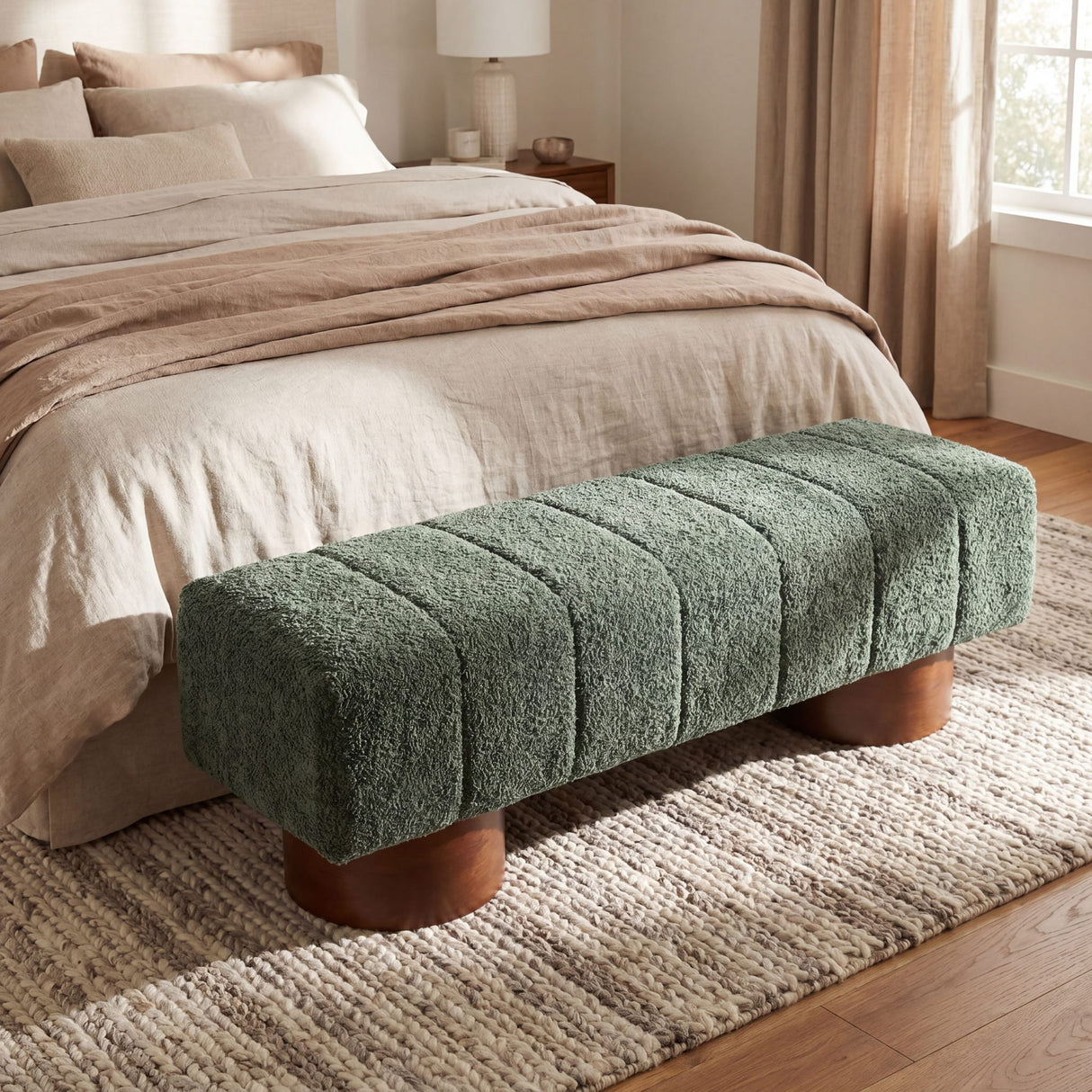 Modern Upholstered Dining Bench