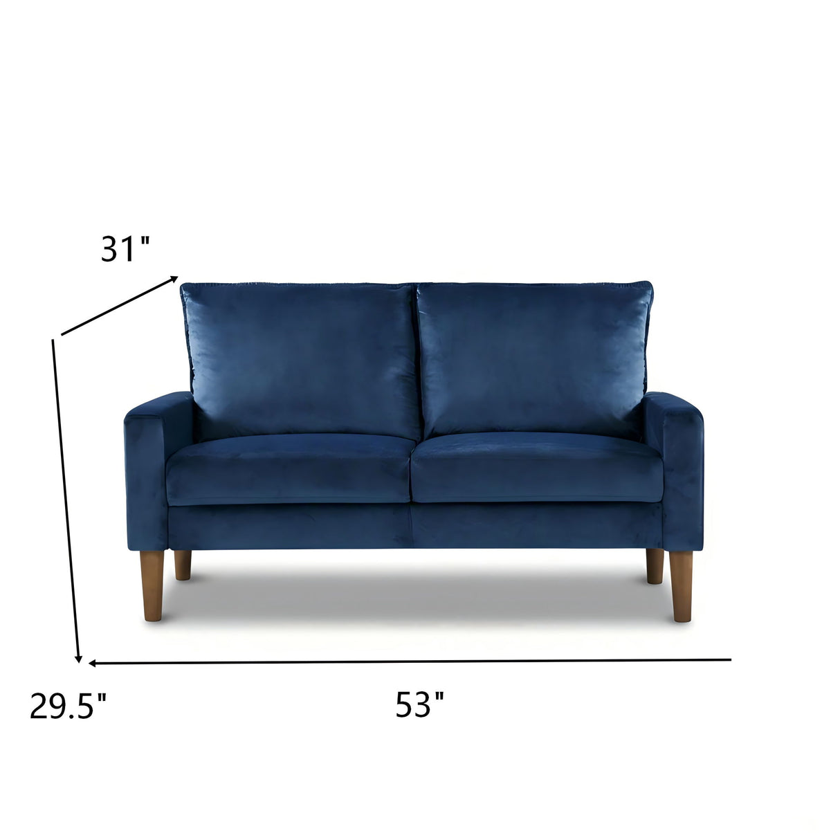 Upholstered Loveseat Sofa, 2 Seater Couch For Living Room Apartment