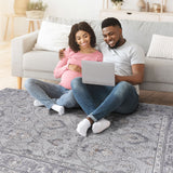Marfi - 6' X 9' Oriental Area Rug - Ivory / Gray