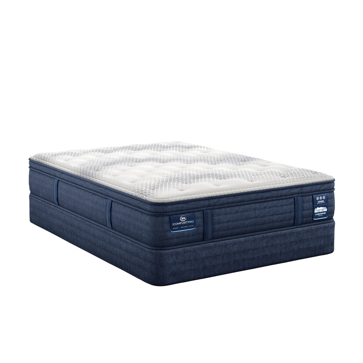iComfortPro - 15" Dartmouth Latex Foam Plush Pillow Top Mattress