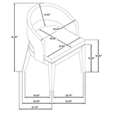 Bangor - Upholstered Dining Arm Chair (Set of 2) - Black / Cream
