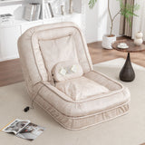 Upholstered Human Dog Bed And Pets, Bean Bag Floor Sofa With Massage Pillow, 5 Adjustable Positions & 2 Soft Pillows