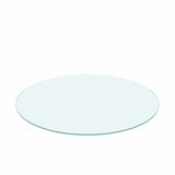 20" Round Tempered Glass Table Top Clear Glass 1 / 4" Thick Flat Polished Edge - Transparent