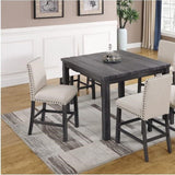 Upholstered Counter Dining Chair, Nailhead Trim (Set of 2) - Natural