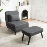 3 In 1 Foldable Chaise Lounge With Adjustable Backrest