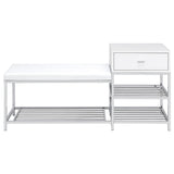 Yesler - 1 Drawer Storage Bench - Glossy White