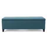 Contemporary Storage Ottoman Bench With Upholstery