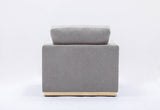 Valin - Linen Chair For Living Room - Gray
