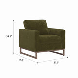Accent Chair With Track Arm Design
