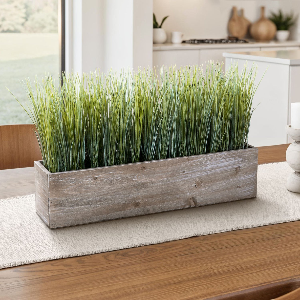 Artificial Grass Plant, Table Decor - Green