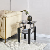 Tempered Glass Table With Storage