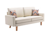 Bahamas - Minimalistic Sofa With 2 Throw Pillows