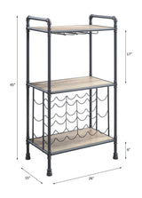 Brantley - Wine Rack - Gray / Oak