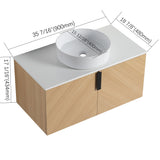Wall Mounted Bathroom Vanity With Art Sink