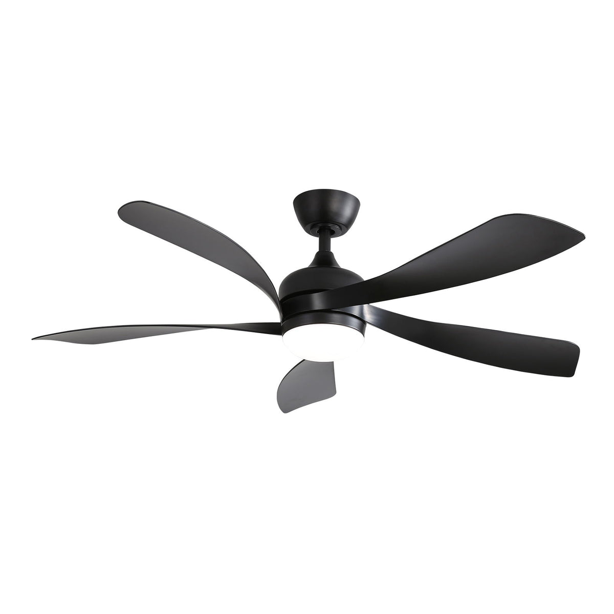 52" Ceiling Fan With 3 Color Dimmable LED Light, 5 Blades, Remote Control, Reversible DC Motor