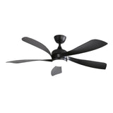 52" Ceiling Fan With 3 Color Dimmable LED Light, 5 Blades, Remote Control, Reversible DC Motor