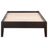 Queen Platform Bed With Tapered Legs - Brown