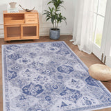 Maval - 3' X 5' Washable Area Rug - Blue