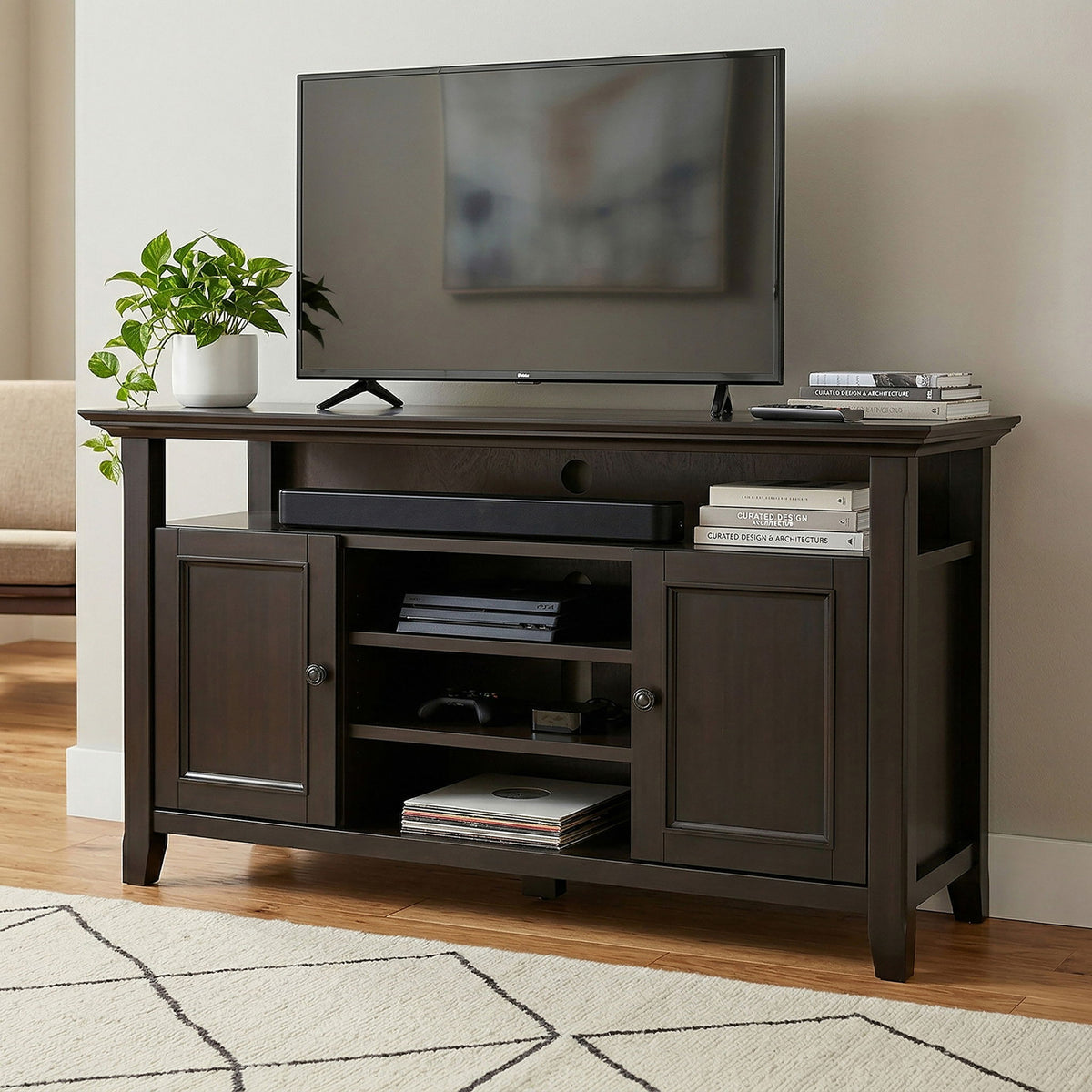 Amherst - TV Media Stand, Handcrafted