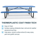 Metal Expanded Rectangular Picnic Table