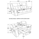 Hudson - Motion Sofa Pillow Top Arms Reclining Comfort - Gray