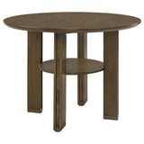 Crispin - 5 Piece Counter Height Dining Set With Upholstered Chairs - Brown