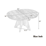 Extendable Dining Table With Sturdy Crossed Legs