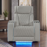 Electra - Power Recliner With Power Headrest, Massage, LED Lighting And USB Control