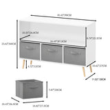 Bookcase With Collapsible Drawers, Book Display Organizer