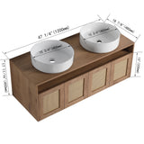 Bathroom Vanity & Art Sink, 2 Soft Close Doors, Float Mounting Design
