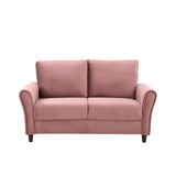 Patricia - Curved Arm Loveseat Sofa