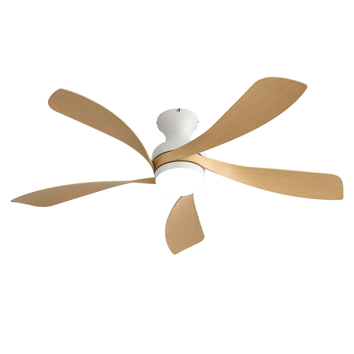 52" Ceiling Fan With 3 Color Dimmable LED Light, DC Reversible Motor, 6 Speed Settings