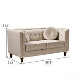 Chesterfield Loveseat 2 Seater Couch For Living Room