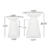 Serenita - Outdoor Side Tables With Flared Design (Set of 2)