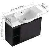 Freestanding Bathroom Vanity With Sink, Soft Close Door