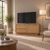 TV Stand For TVs Up To 50" With 1 Door And 2 Drawers