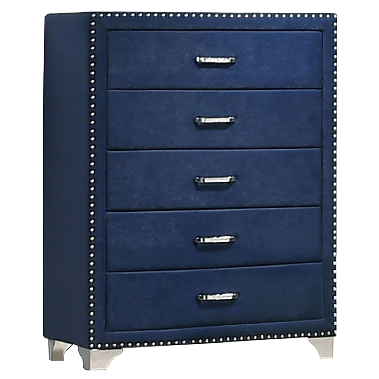 5 Drawer Bedroom Chest With Crystal Pulls