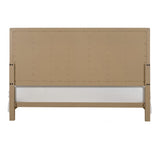 Panel Bed Frame With Unique Headboard And Included Slats