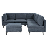 Upholstered Modular Sectional & Tall Legs