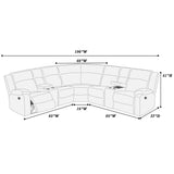 Power Motion Sectional LAF / RAF Loveseat With Console Cup Holders