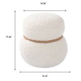 Snowman Stool With Cushion And Solid Wood Frame