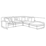 Dulcy - 5 Piece Modular Sectional Sofa - Beige