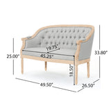 French Country Chesterfield Style Tufted Loveseat
