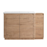 Freestanding Bathroom Vanity With Sink, 1 Small Storage Cabinet, Soft Close Door